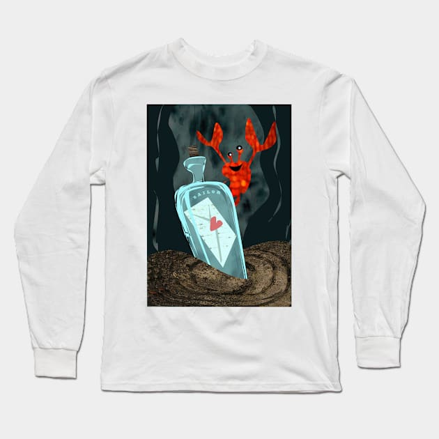 Crab finds love : Long Sleeve T-Shirt by Annie Pom Freitag